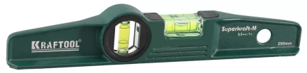 Уровень KRAFTOOL &quot;SUPERKRAFT-M&quot; литой, 2 ампулы, 0,5 мм/м, 250 мм 34717-025 купить в Нефтеюганске