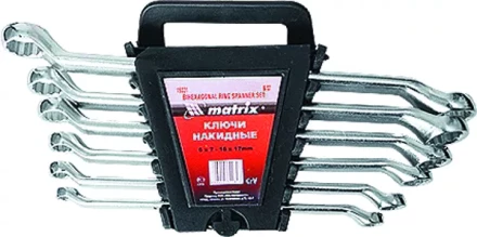 Набор ключей накидных 6–22 мм CR-V 8 шт. полированный хром MATRIX 15332 купить в Нефтеюганске