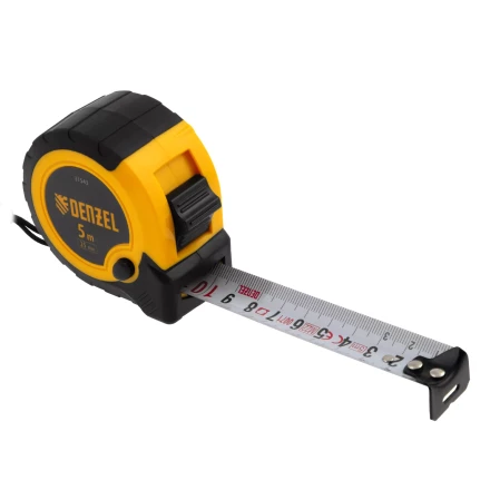 Рулетка Denzel 5м х 25мм, двухкомп. корпус, кнопка-пауза, 31543 купить в Нефтеюганске