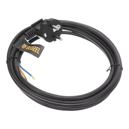 Шнур сетевой Denzel Energy Series, ПВС, 3 м, 3 x 1 мм, с неразборной вилкой, черный, 3 м, 37667 купить в Нефтеюганске