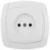 Розетка СВЕТОЗАР &quot;CITY LIGHT&quot; одинарная в сборе, без заземления, цвет белый, 16А/~250В SV-54200-W купить в Нефтеюганске