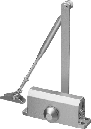 Доводчик дверной STAYER, для дверей массой до 40 кг, цвет серебро 37915-50 купить в Нефтеюганске