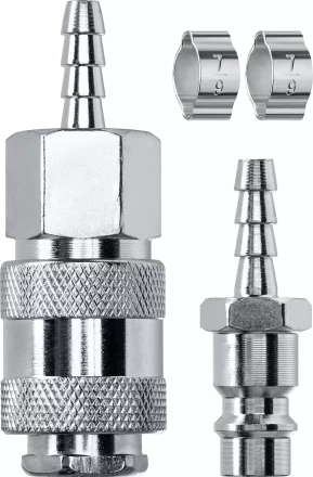 Набор переходников KRAFTOOL елочка - рапид штуцер  +  рапид муфта - елочка 06599-06-H купить в Нефтеюганске