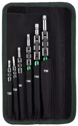 Набор ключей имбусовых KRAFTOOL &quot;INDUSTRIE&quot;, Cr-Mo сталь(S2), шарнирная конструкция, TORX, 6шт, в чехле 27453-H6 купить в Нефтеюганске