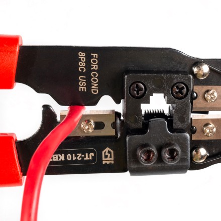 Кримпер многофункциональный КВТ JT-210 со встроенным модулем для обжима RJ-45 (84824) купить в Нефтеюганске