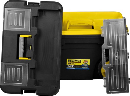 Ящик-тележка для инструмента &quot;BIGPRO&quot; пластиковая, STAYER Professional 38107-24 купить в Нефтеюганске