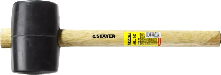 Киянка STAYER резиновая черная с деревянной ручкой, 900г 20505-90 купить в Нефтеюганске