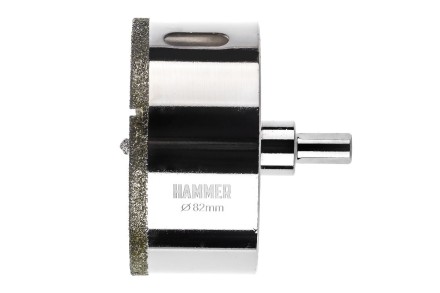 Коронка алмазная HAMMER Ф82мм HEX(DHS82.0*65/5) купить в Нефтеюганске