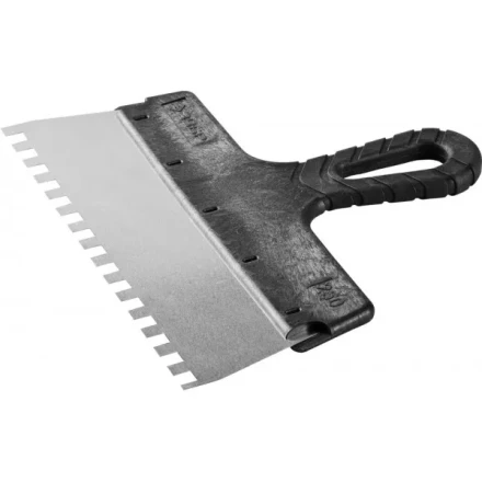 Шпатель ЗУБР &quot;МАСТЕР&quot; ФАСАДНЫЙ, нержавеющее полотно, 250мм, зуб 8х8мм 10078-25-08 купить в Нефтеюганске