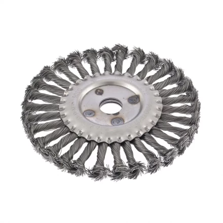 Щетка для УШМ 175 мм посадка 222 мм плоская крученая металлическая проволока СИБРТЕХ 746367 купить в Нефтеюганске