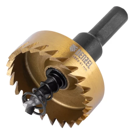 Коронка по металлу HSS, 41 мм, нитридтитановое покрытие Denzel 724113 купить в Нефтеюганске