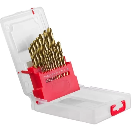 Набор свёрл по металлу с покр. нитрид титана ЗУБР ТИТАН, 29617-H19, в пласт боксе, HSS 1-10мм, 19 шт 29617-H19 купить в Нефтеюганске