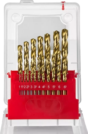 Набор свёрл по металлу с покр. нитрид титана ЗУБР ТИТАН, 29617-H19, в пласт боксе, HSS 1-10мм, 19 шт 29617-H19 купить в Нефтеюганске