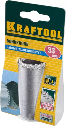 Коронка KRAFTOOL кольцевая с напылением из карбида вольфрама, 33мм 33401-33_z01 купить в Нефтеюганске