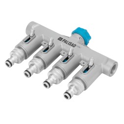 Разветвитель четырёхканальный Palisad 65833, с внутренней резьбой 3/4&quot;, алюминий, LUXE