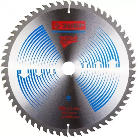 Диск пильный ЗУБР &quot;ЭКСПЕРТ&quot; &quot;Чистый рез&quot; по дереву, 300х30мм, 60Т 36905-300-30-60 купить в Нефтеюганске