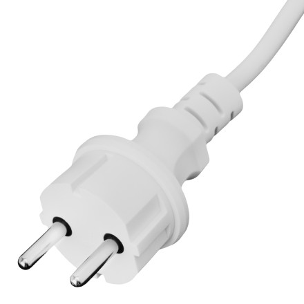 Шнур сетевой Denzel Energy Series, ПВС, 1,5 м, 2 x 1,5 мм, с неразборной вилкой, белый, 3 м, 37668 купить в Нефтеюганске