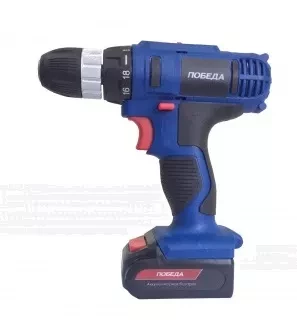 Аккумуляторный Дрель-шуруповерт ПОБЕДА ДА-18/2 Ли купить в Нефтеюганске