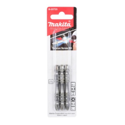 Биты Makita PZ3 65мм 3шт, 2-х сторонние (B-20725) купить в Нефтеюганске