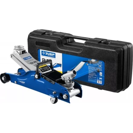 Домкрат гидравлический подкатной T65, 2,5т, 90-360мм, в кейсе, ЗУБР Профессионал 43057-2.5-K 43057-2.5-K купить в Нефтеюганске