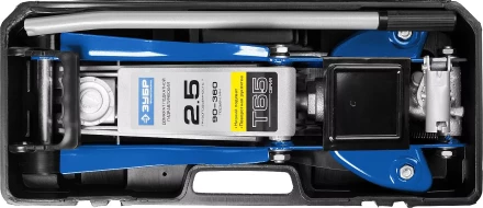 Домкрат гидравлический подкатной T65, 2,5т, 90-360мм, в кейсе, ЗУБР Профессионал 43057-2.5-K 43057-2.5-K купить в Нефтеюганске