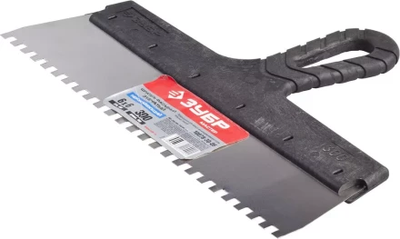 Шпатель ЗУБР &quot;МАСТЕР&quot; ФАСАДНЫЙ, нержавеющее полотно, 300мм, зуб 6х6мм 10078-30-06 купить в Нефтеюганске