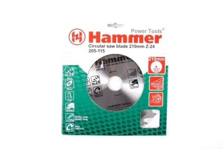 Диск пильный твердосплавный HAMMER Ф210х30мм 24зуб. купить в Нефтеюганске