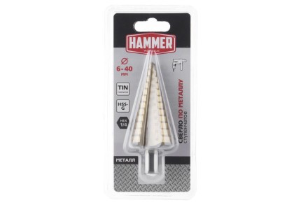 Сверло по металлу HAMMER Ф40х105мм (DR MT 6,0-40,0мм*105/13мм) купить в Нефтеюганске