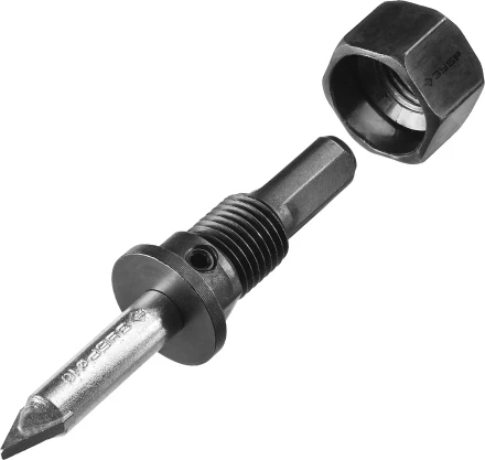 Коронка-чашка ЗУБР &quot;ПРОФЕССИОНАЛ&quot; c карбид-вольфрамовым нанесением, 76 мм, высота 25 мм, в сборе с державкой и сверлом 33360-076_z01 купить в Нефтеюганске