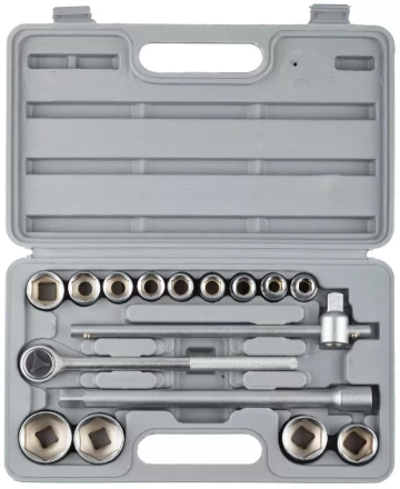 Набор STAYER Автомобильный инструмент &quot;STANDARD&quot; хромированное покрытие, 16 предметов 27583-H16 купить в Нефтеюганске