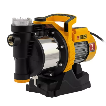 Садовый поверхностный насос Denzel 97305 GP1100SS, 1100 Вт, 4000 л/ч, подъем 45 м, пластик купить в Нефтеюганске