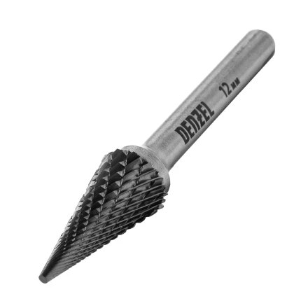 Борфреза по металлу твердосплавная, коническая, тип-M, 12 мм// Denzel 72077 купить в Нефтеюганске