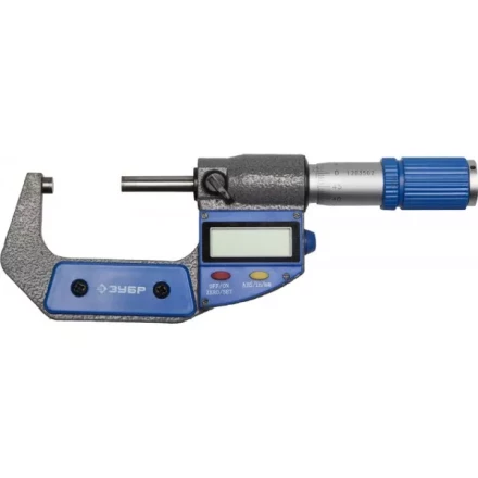 Микрометр ЗУБР &quot;ЭКСПЕРТ&quot; гладкий цифровой, МКЦ 50, диапазон 25-50мм, шаг измерения 0,001мм 34482-50 купить в Нефтеюганске