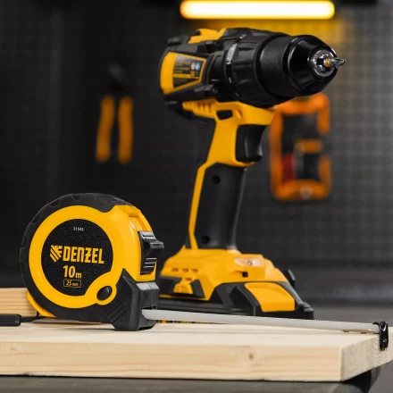 Рулетка Denzel 10м х 25мм, двухкомп. корпус, кнопка-пауза 31545 купить в Нефтеюганске