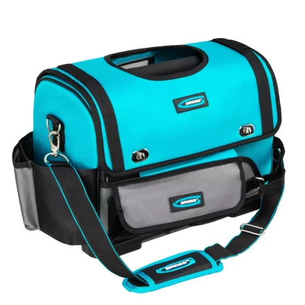 Переноска для инструмента Gross 90274, 400х225х300мм, пластиковое дно, наплечный ремень купить в Нефтеюганске