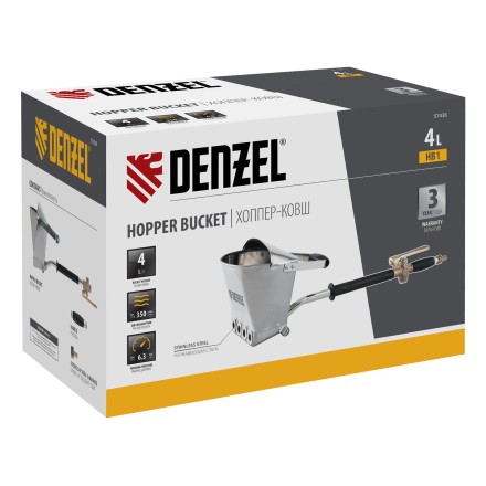 Хоппер-ковш Denzel 57438 HB1, 4 л, 350 л/мин 57438 купить в Нефтеюганске