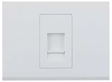 Розетка СВЕТОЗАР &quot;ЭФФЕКТ&quot; телефонная, одинарная, без вставки и рамки, цвет белый SV-54417-W купить в Нефтеюганске