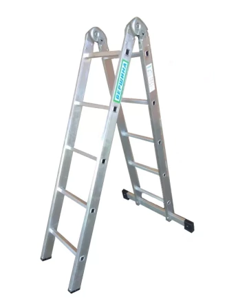 Лестница 2-х секционная алюминиевая шарнирная 2*5 1013314 купить в Нефтеюганске