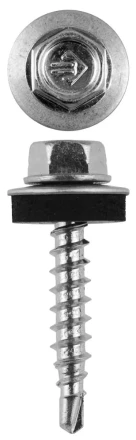 Саморезы ЗУБР &quot;ПРОФЕССИОНАЛ&quot; оцинков., для крепл. кров. матер. к дерев. обреш., 4.8х29мм, 2500шт 4-300310-48-029 купить в Нефтеюганске