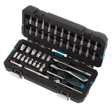 Набор инструментов 42 предмета, 120 зубьев, CrV, 1/4&quot; Gross 14146 купить в Нефтеюганске