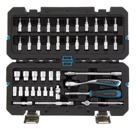 Набор инструментов 42 предмета, 120 зубьев, CrV, 1/4&quot; Gross 14146 купить в Нефтеюганске