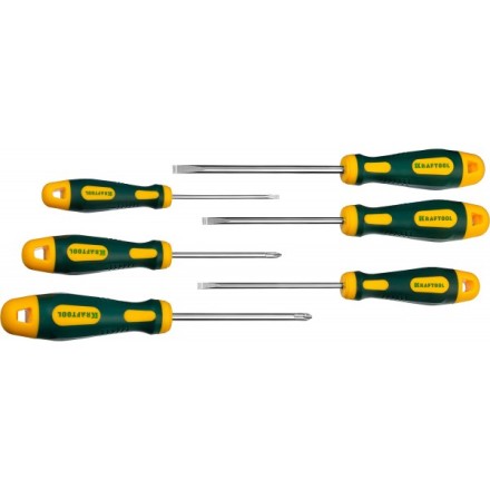 Набор отверток X-Drive, KRAFTOOL 250081-H6, Cr-Mo-V сталь, 6шт 250081-H6 купить в Нефтеюганске