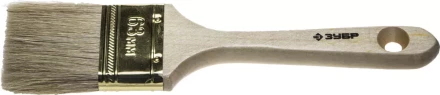 Кисть плоская  ЗУБР &quot;УНИВЕРСАЛ-ЭКСПЕРТ&quot;, натуральная щетина, деревянная ручка, 63мм 4-01005-063 купить в Нефтеюганске