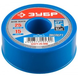 Фумлента ЗУБР &quot;ЭКСПЕРТ&quot;, плотность 0,40 г/см3, 0,2ммх25ммх15м 12371-25-040