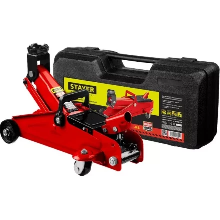 Домкрат гидравлический подкатной &quot;RED FORCE&quot;, 2т, 125-320мм, в кейсе, STAYER 43152-2-K 43152-2-K купить в Нефтеюганске
