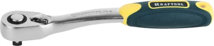 Трещотка для торцовых головок KRAFTOOL &quot;PRO&quot;, Сr-V сталь, 72 зубца, изогнутая, 1/4&quot; 27795-1/4_z02 купить в Нефтеюганске