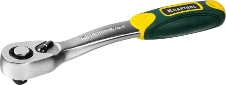 Трещотка для торцовых головок KRAFTOOL &quot;PRO&quot;, Сr-V сталь, 72 зубца, изогнутая, 1/4&quot; 27795-1/4_z02 купить в Нефтеюганске