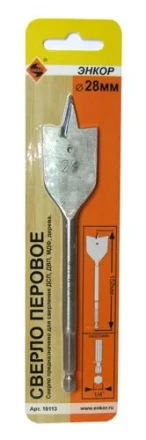 Сверло перовое по дереву  ф28х152мм 1/50/200 19113 купить в Нефтеюганске