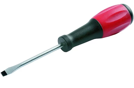 Отвертка ЗУБР &quot;МАСТЕР&quot;, хром-ванадиевая сталь, эргономичная двухкомпонентная рукоятка, SL 5,0х100мм 25231-05-10 купить в Нефтеюганске