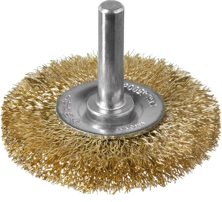 ЗУБР &quot;ПРОФЕССИОНАЛ&quot;. Щетка дисковая для дрели, витая латунированная стальная проволока 0,3мм, 50мм 3520-050_z02 купить в Нефтеюганске